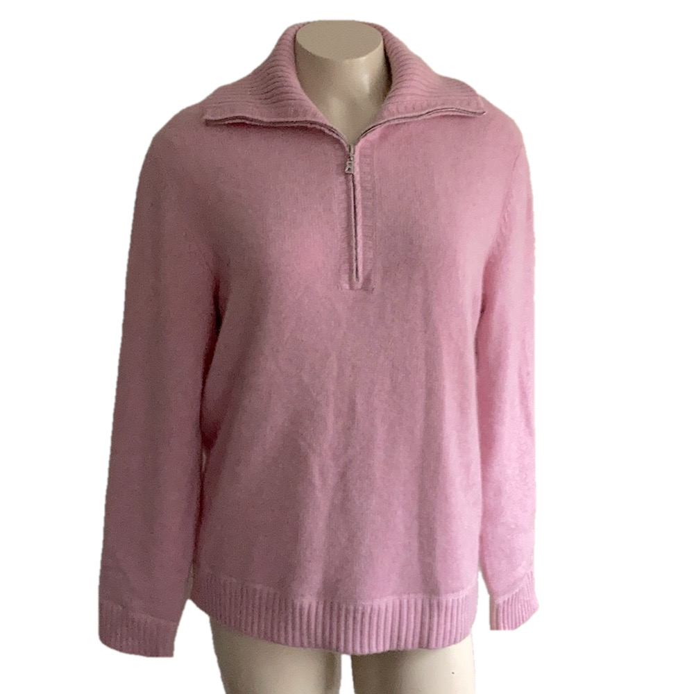 BOGNER 100% cashmere pink thick sweater SZ 12